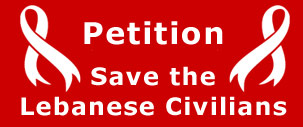 Save the Lebanese Civilians Petition 